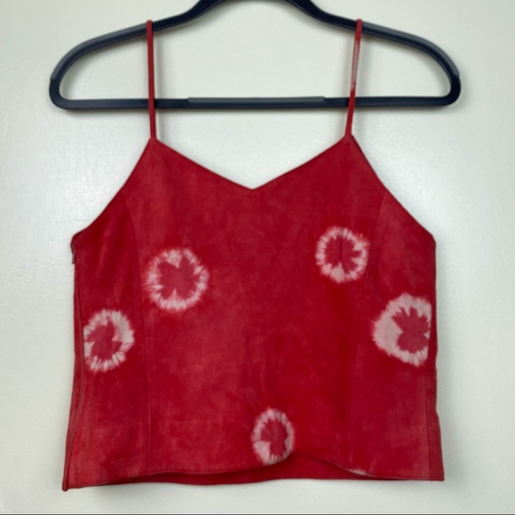 M 100% Goat Suede Vintage red tank crop by VS2 - Picture 4 of 7